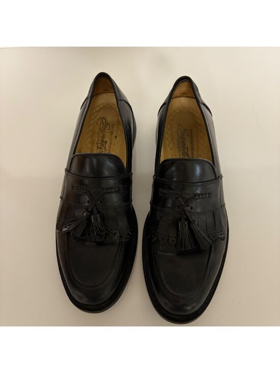 Johnston & Murphy Black Leather Loafer Mens Size 10.5M Signature Series Shoes main image 4